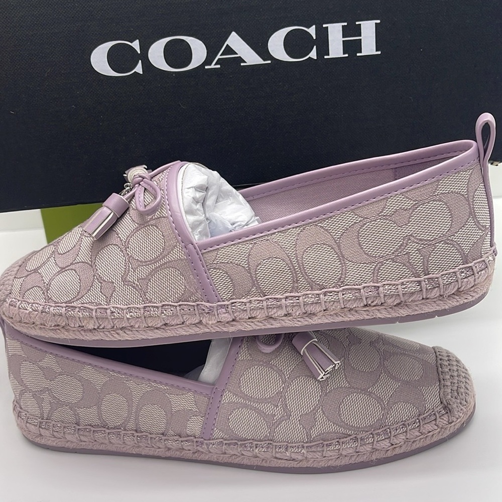Coach CARSON SIGNATURE JACQ ESPADRILLE
SOFT LILAC SHOES SNEAKERS
G3457 SOT New - Picture 14 of 16